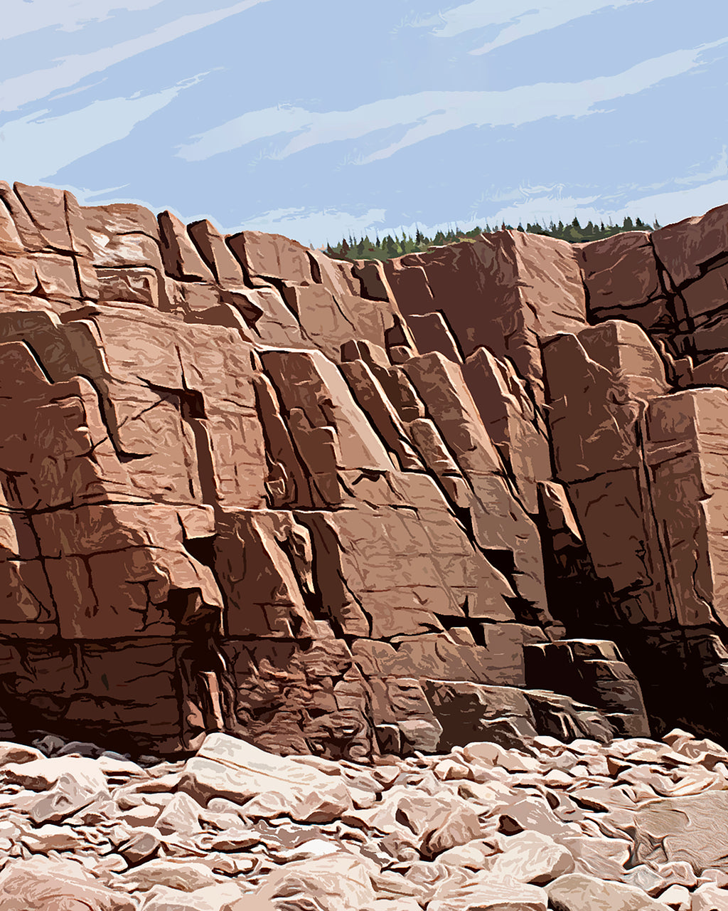 Coastal Rock Wall